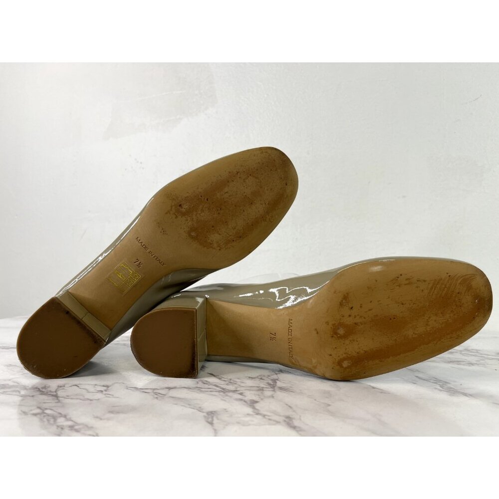 Everlane Women's Taupe The Italian Day Heel Patent Leather Sz 7.5 - Picture 10 of 10